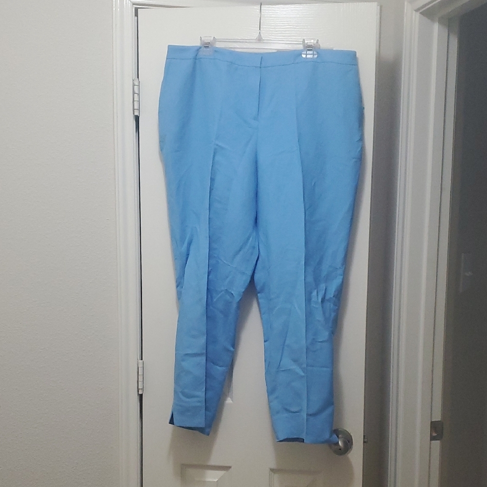 Kasper 16 Linen Viscose Sky Blue Trousers